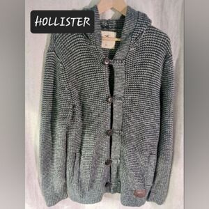 Hollister knit cardigan sweater womens size  medium pockets!